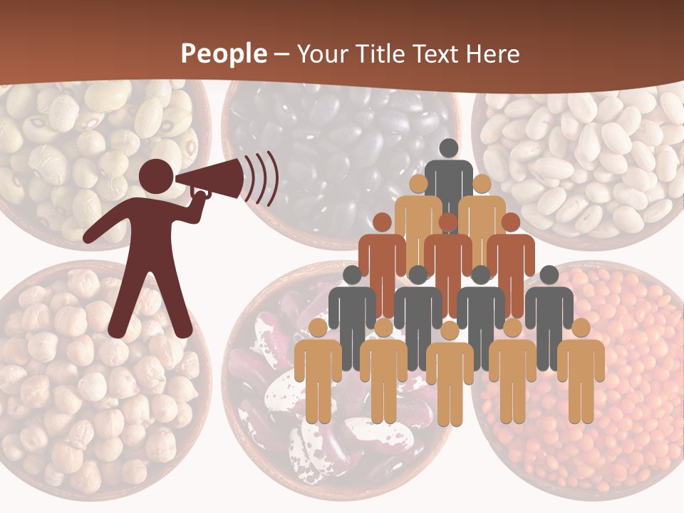 Food Lentils Wood PowerPoint Template