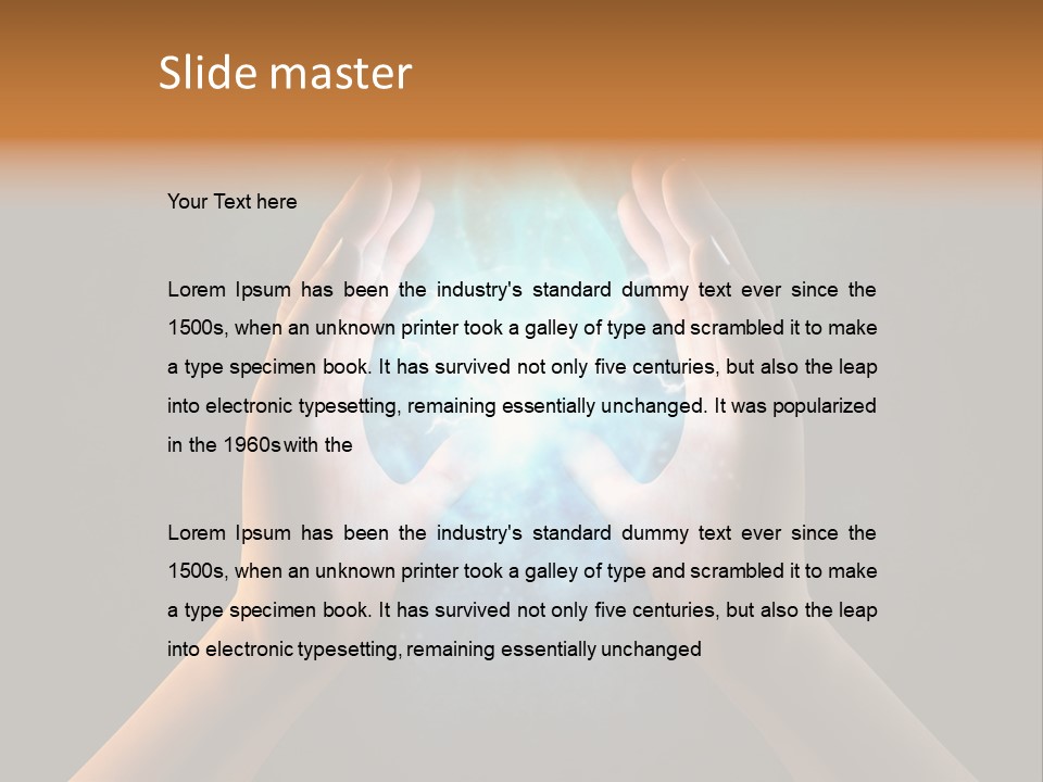 Background Hold Give PowerPoint Template