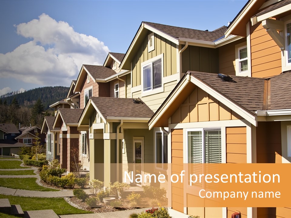 Town Craftsman Estate PowerPoint Template