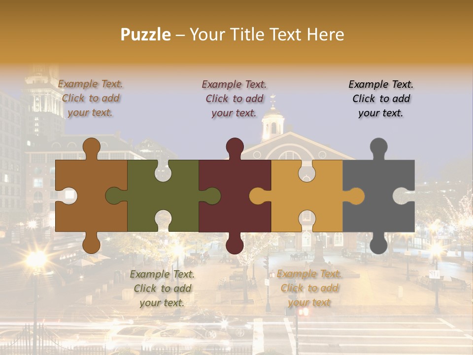 A Large Building With A Clock Tower In The Middle Of It PowerPoint Template