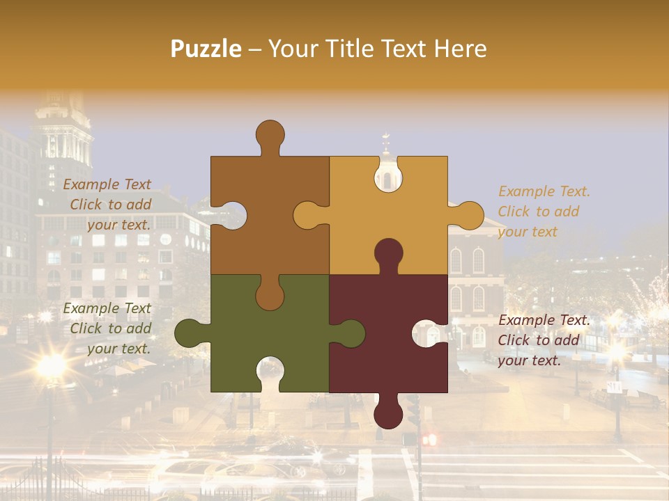 A Large Building With A Clock Tower In The Middle Of It PowerPoint Template