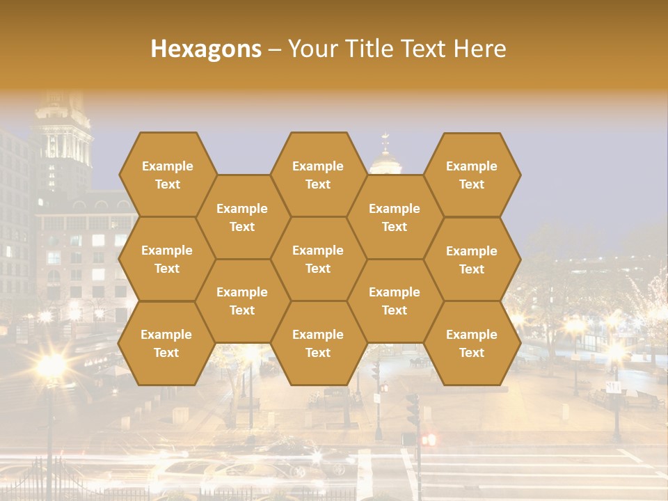 A Large Building With A Clock Tower In The Middle Of It PowerPoint Template