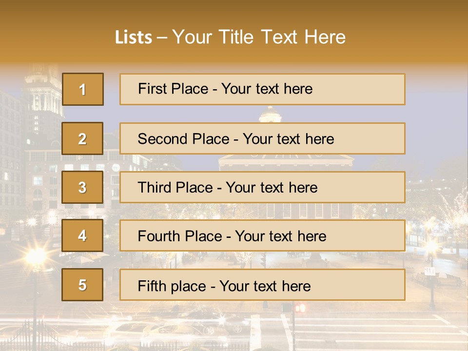A Large Building With A Clock Tower In The Middle Of It PowerPoint Template
