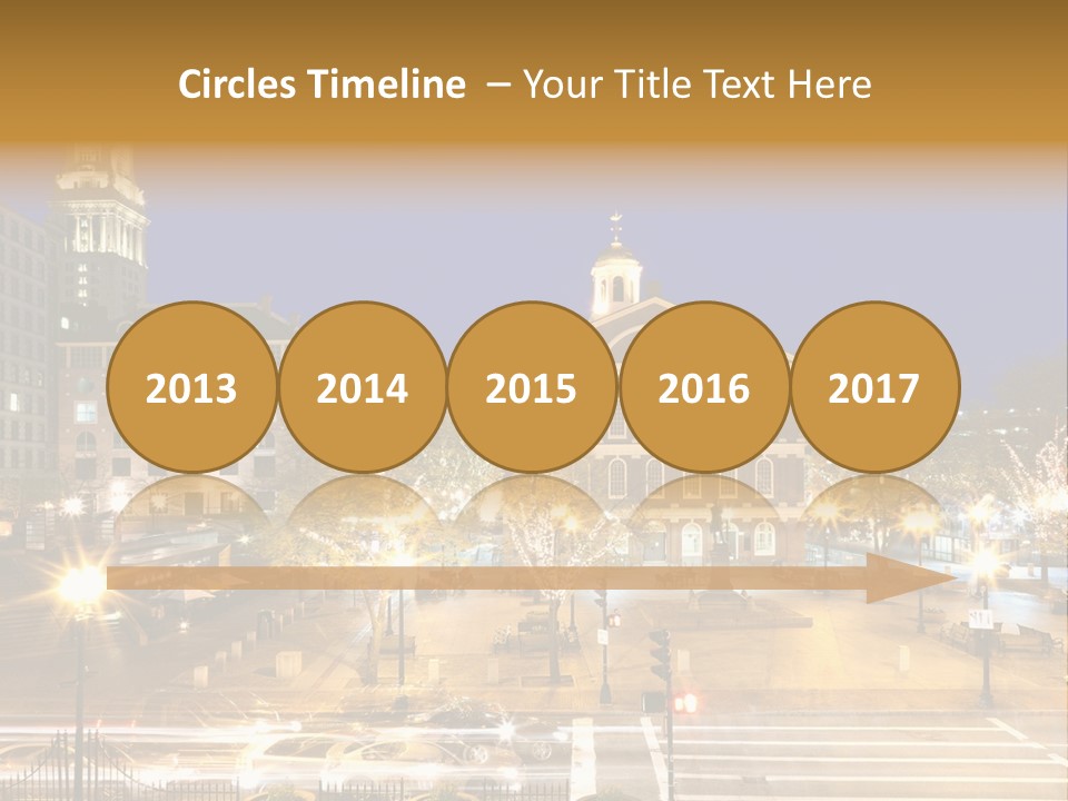 A Large Building With A Clock Tower In The Middle Of It PowerPoint Template