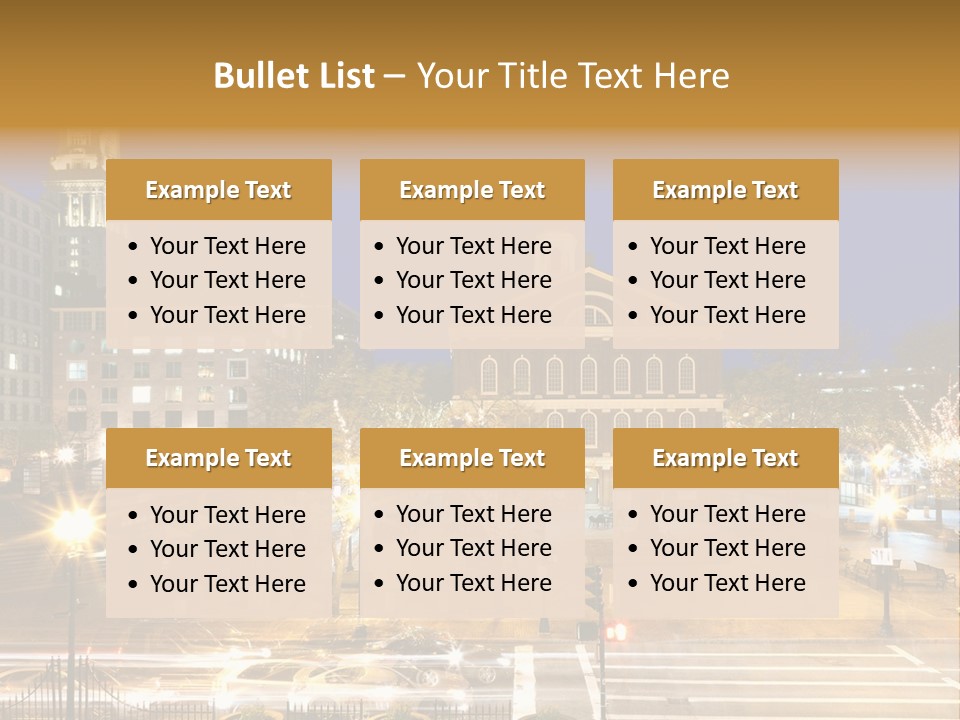 A Large Building With A Clock Tower In The Middle Of It PowerPoint Template