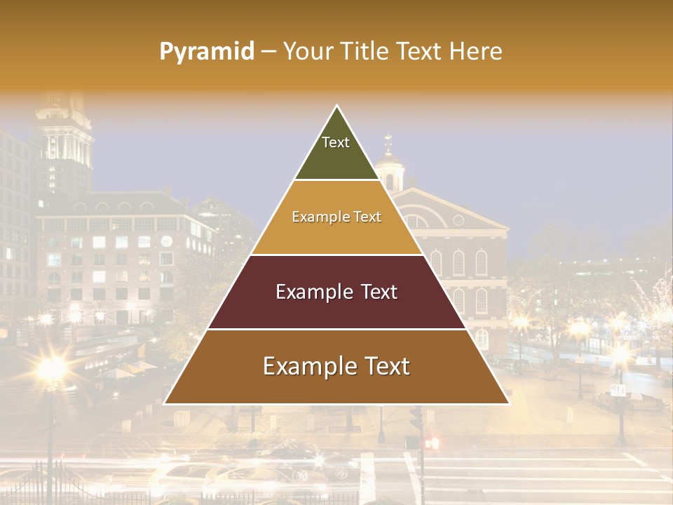 A Large Building With A Clock Tower In The Middle Of It PowerPoint Template