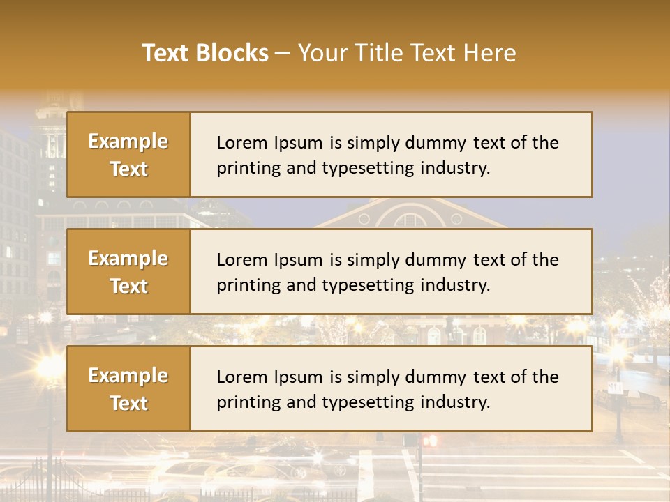A Large Building With A Clock Tower In The Middle Of It PowerPoint Template