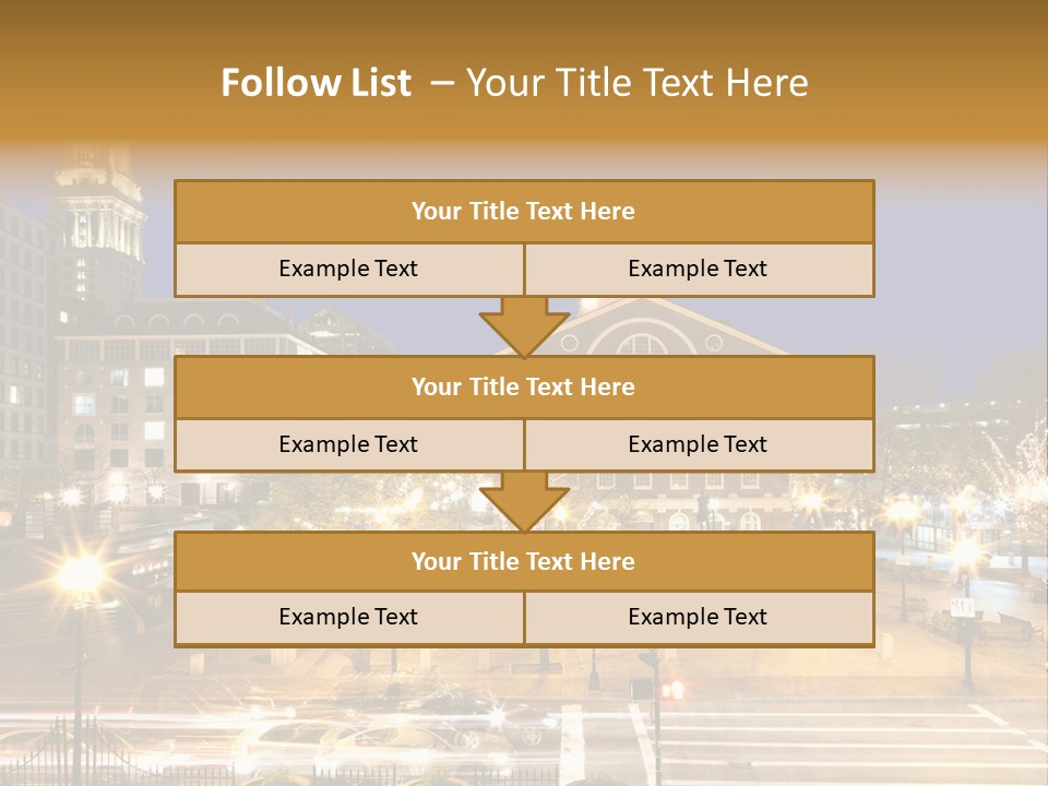 A Large Building With A Clock Tower In The Middle Of It PowerPoint Template