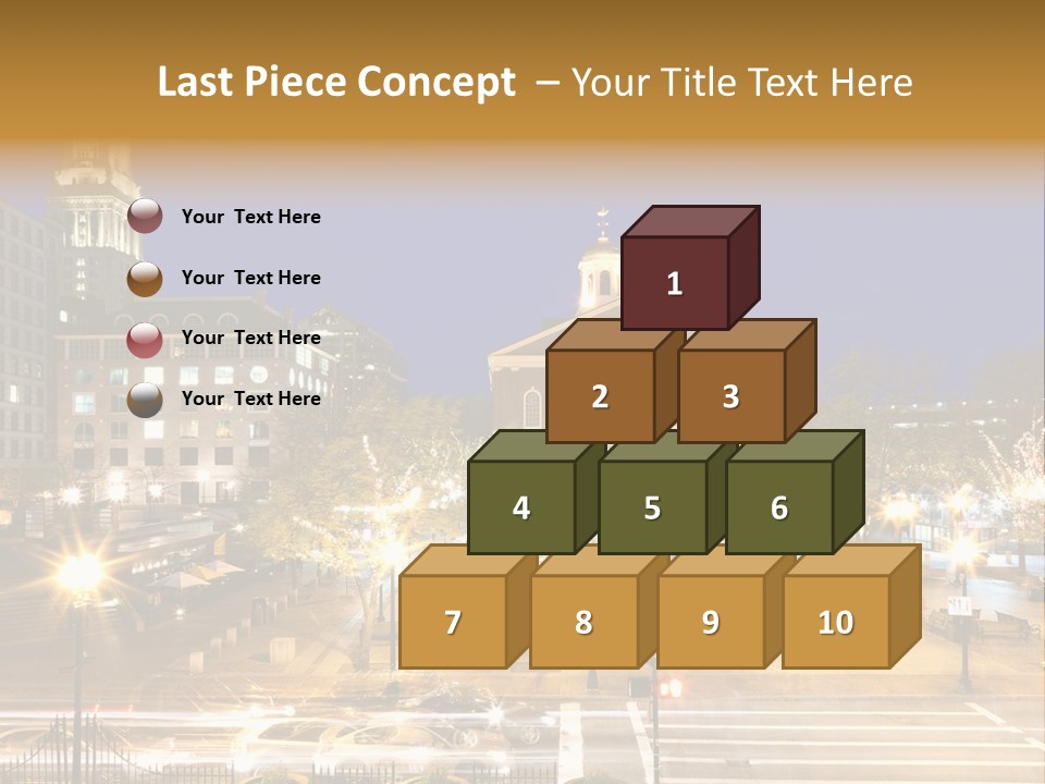 A Large Building With A Clock Tower In The Middle Of It PowerPoint Template