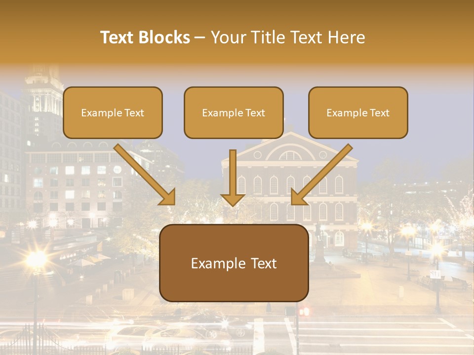 A Large Building With A Clock Tower In The Middle Of It PowerPoint Template
