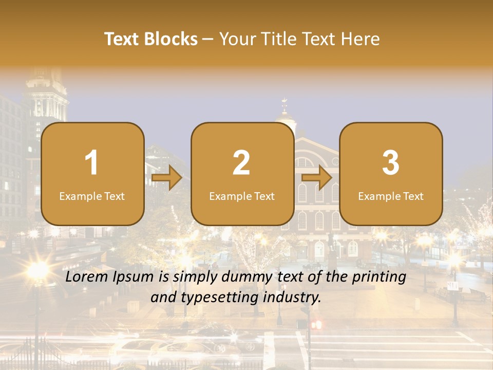 A Large Building With A Clock Tower In The Middle Of It PowerPoint Template