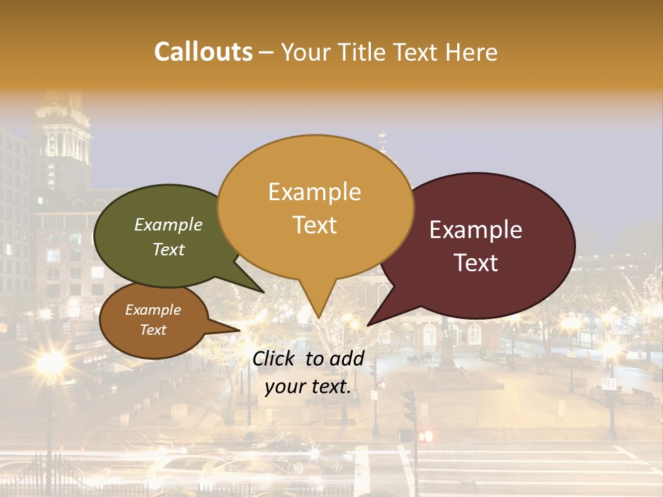 A Large Building With A Clock Tower In The Middle Of It PowerPoint Template