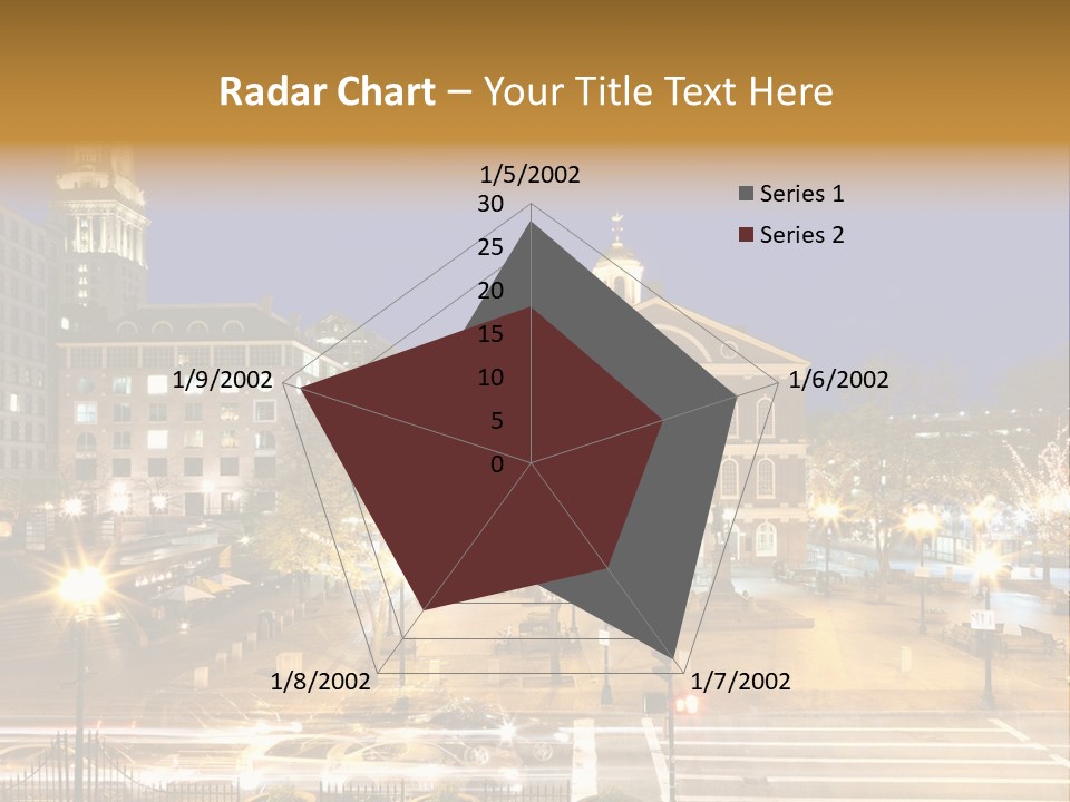 A Large Building With A Clock Tower In The Middle Of It PowerPoint Template