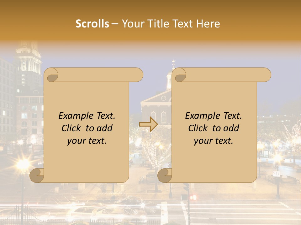 A Large Building With A Clock Tower In The Middle Of It PowerPoint Template