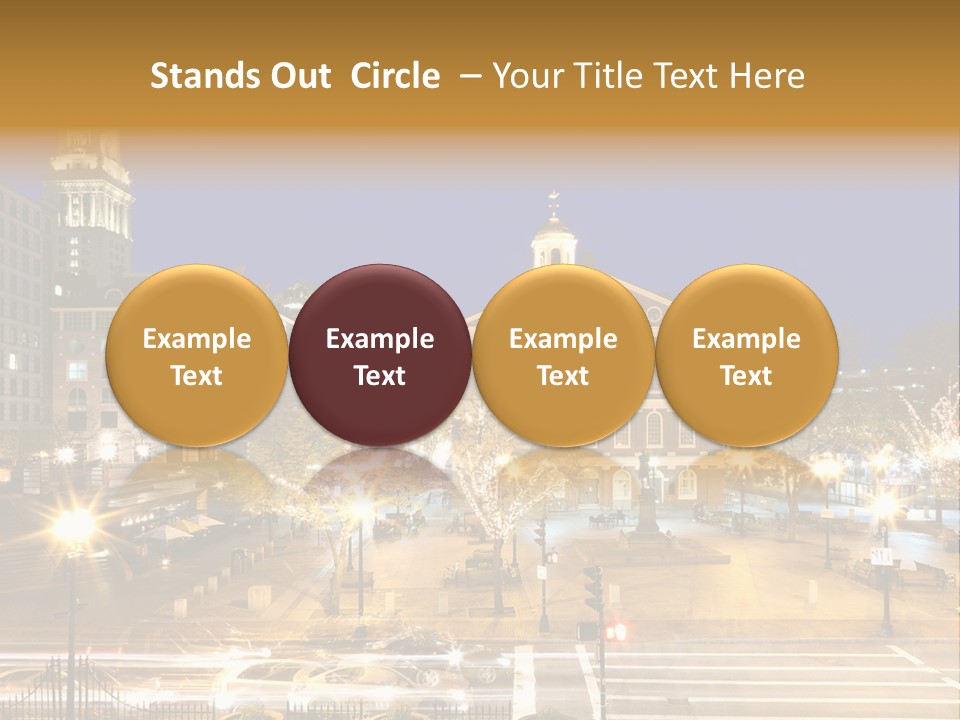 A Large Building With A Clock Tower In The Middle Of It PowerPoint Template