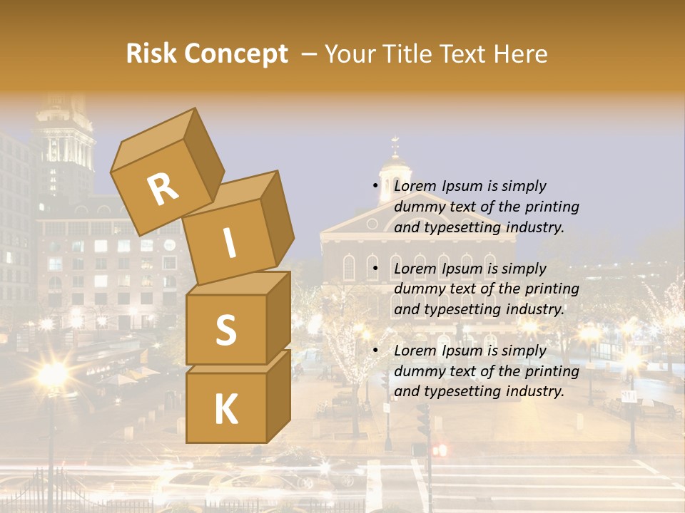 A Large Building With A Clock Tower In The Middle Of It PowerPoint Template