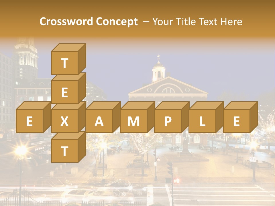 A Large Building With A Clock Tower In The Middle Of It PowerPoint Template