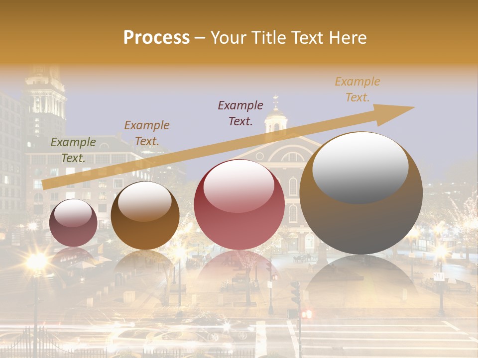 A Large Building With A Clock Tower In The Middle Of It PowerPoint Template