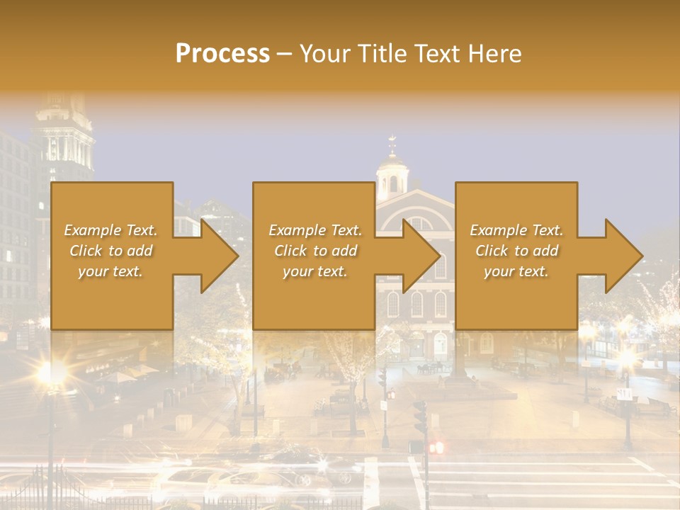 A Large Building With A Clock Tower In The Middle Of It PowerPoint Template