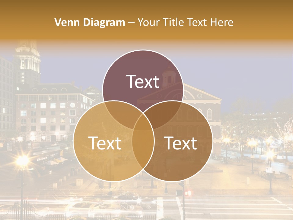 A Large Building With A Clock Tower In The Middle Of It PowerPoint Template