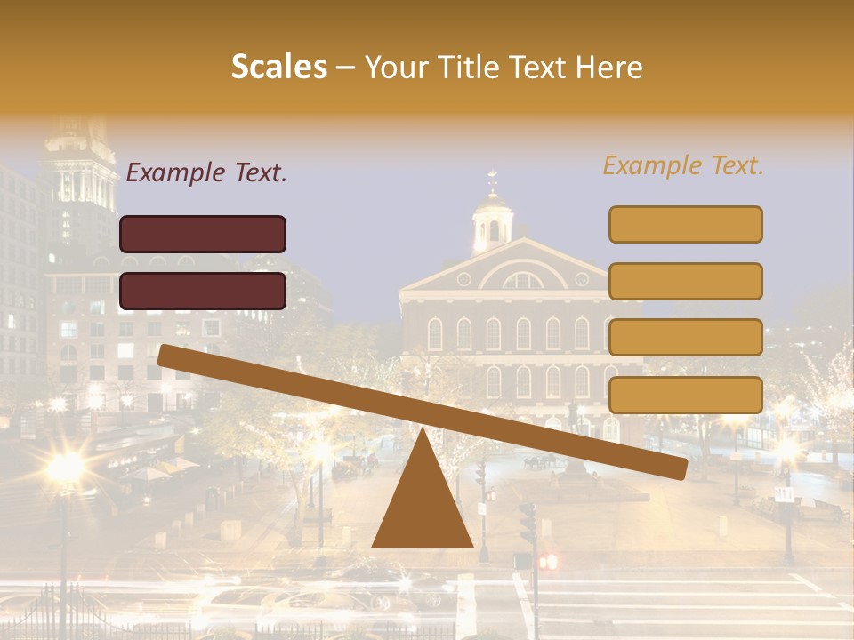 A Large Building With A Clock Tower In The Middle Of It PowerPoint Template