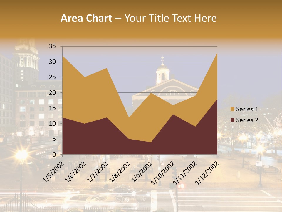 A Large Building With A Clock Tower In The Middle Of It PowerPoint Template