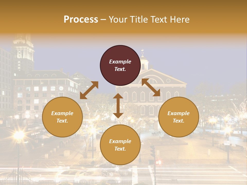 A Large Building With A Clock Tower In The Middle Of It PowerPoint Template