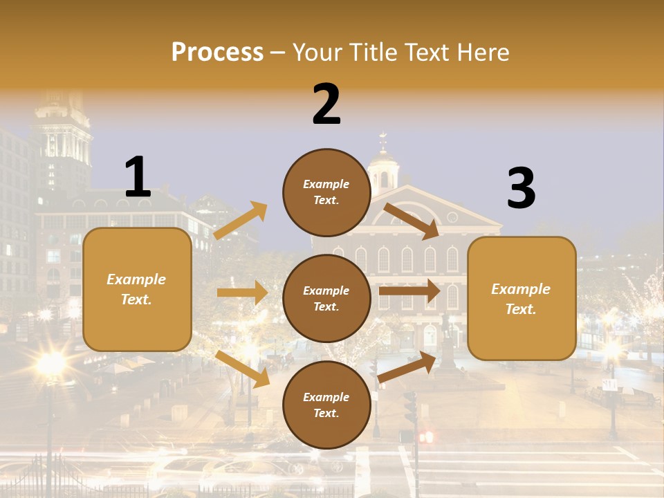 A Large Building With A Clock Tower In The Middle Of It PowerPoint Template