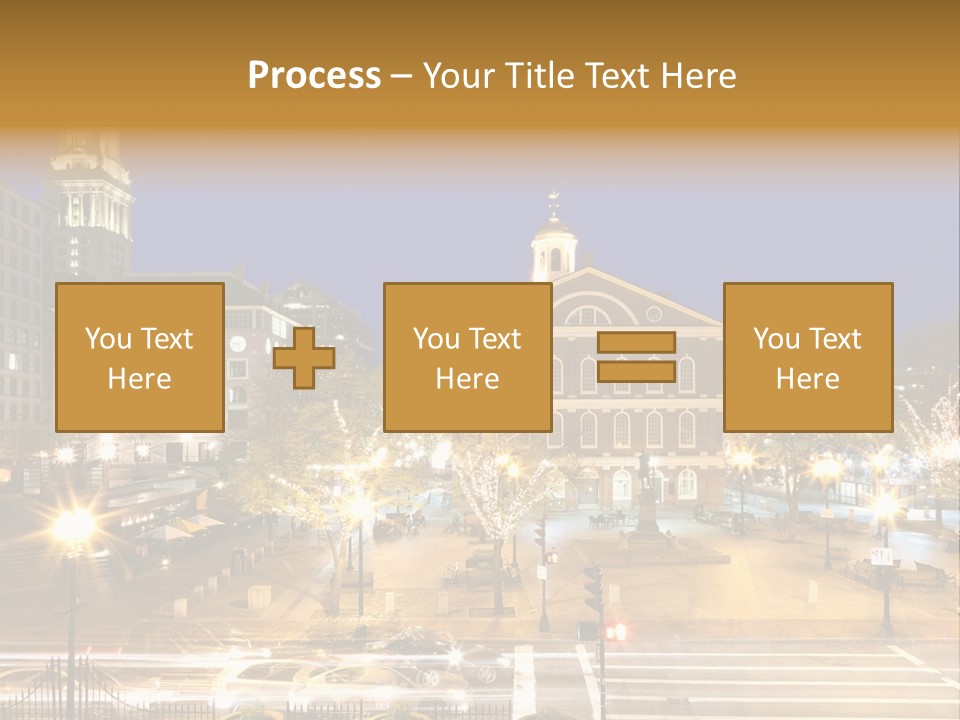 A Large Building With A Clock Tower In The Middle Of It PowerPoint Template