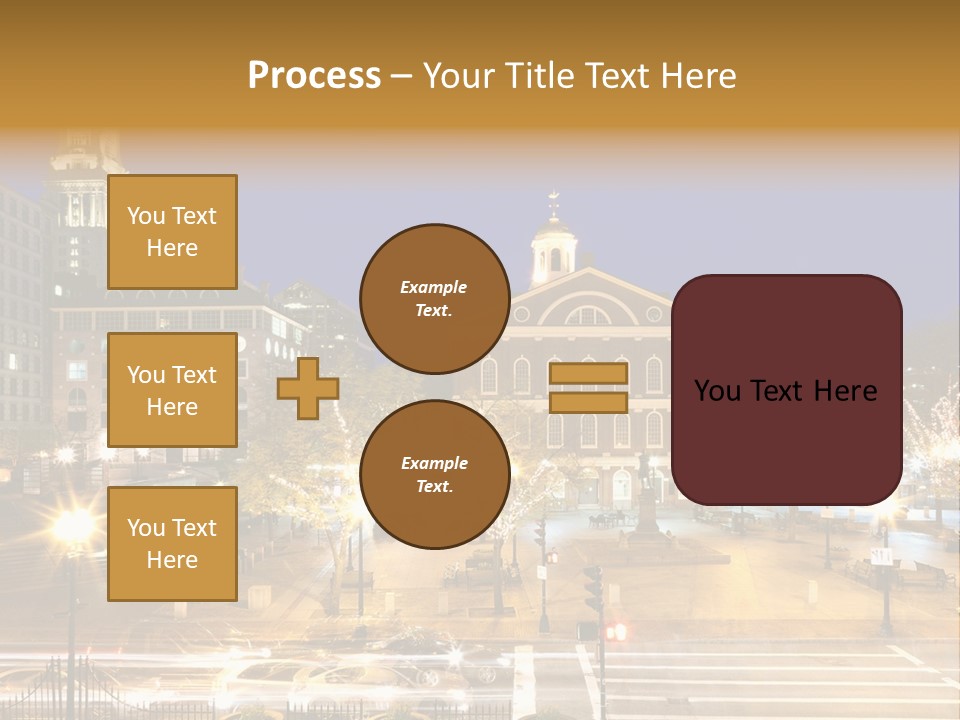 A Large Building With A Clock Tower In The Middle Of It PowerPoint Template