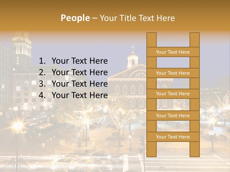 A Large Building With A Clock Tower In The Middle Of It PowerPoint Template