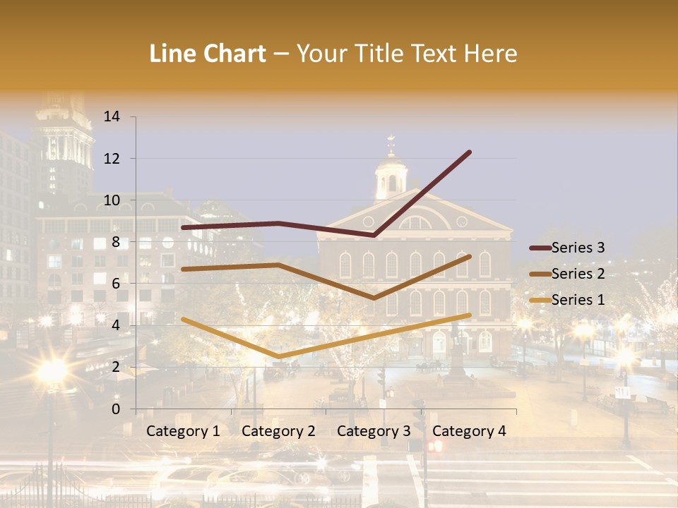 A Large Building With A Clock Tower In The Middle Of It PowerPoint Template