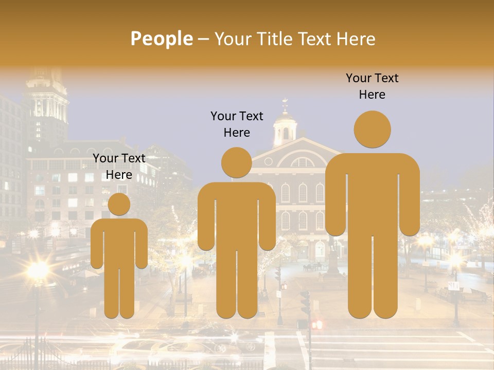 A Large Building With A Clock Tower In The Middle Of It PowerPoint Template