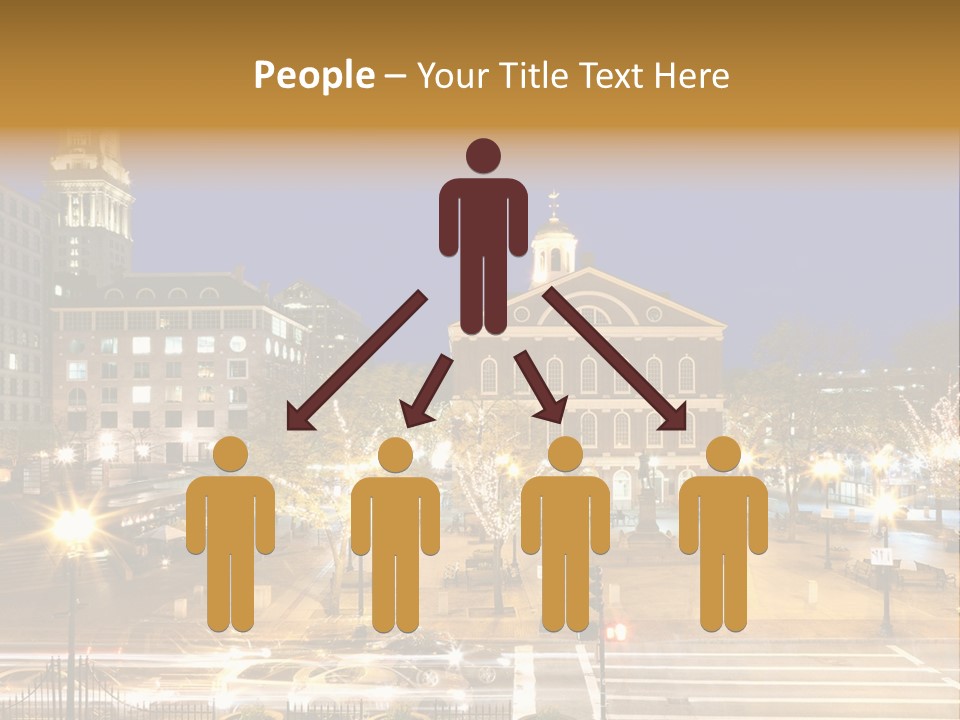 A Large Building With A Clock Tower In The Middle Of It PowerPoint Template