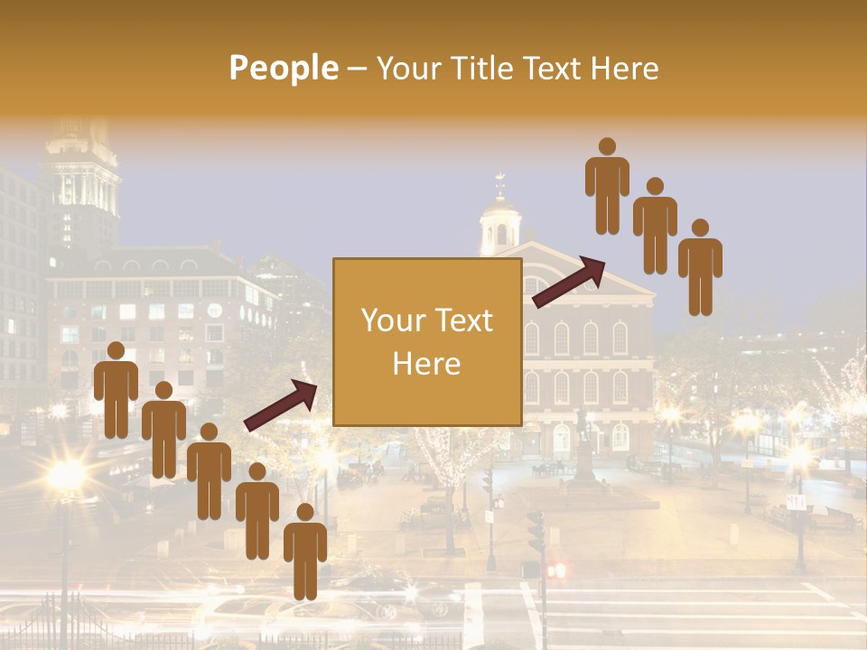 A Large Building With A Clock Tower In The Middle Of It PowerPoint Template