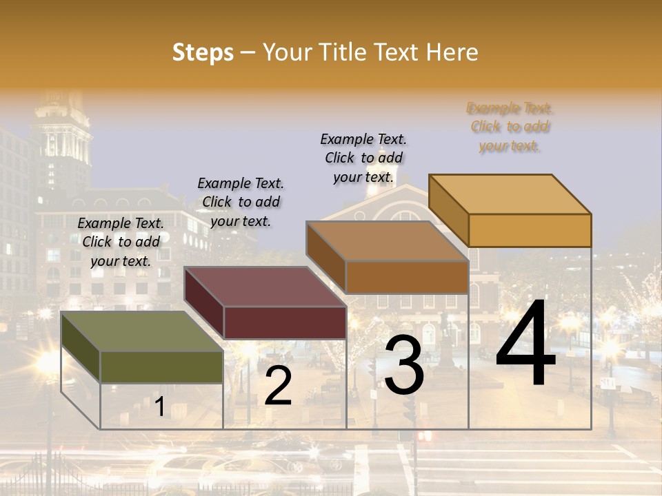 A Large Building With A Clock Tower In The Middle Of It PowerPoint Template