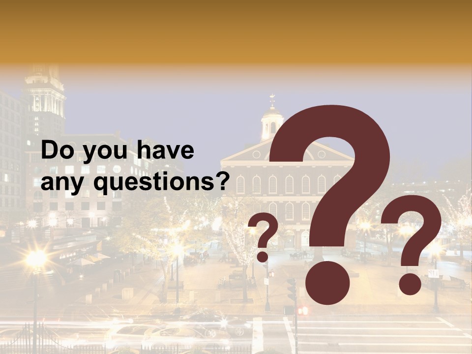 A Large Building With A Clock Tower In The Middle Of It PowerPoint Template