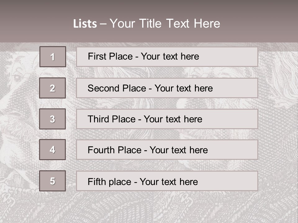 German Postage Usa PowerPoint Template