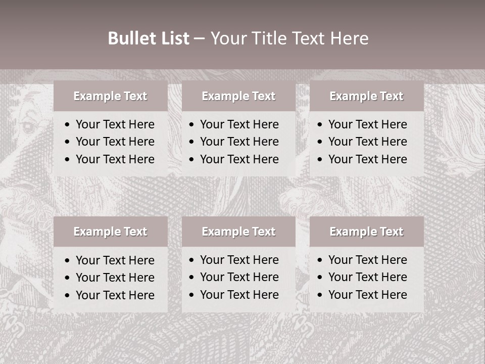 German Postage Usa PowerPoint Template