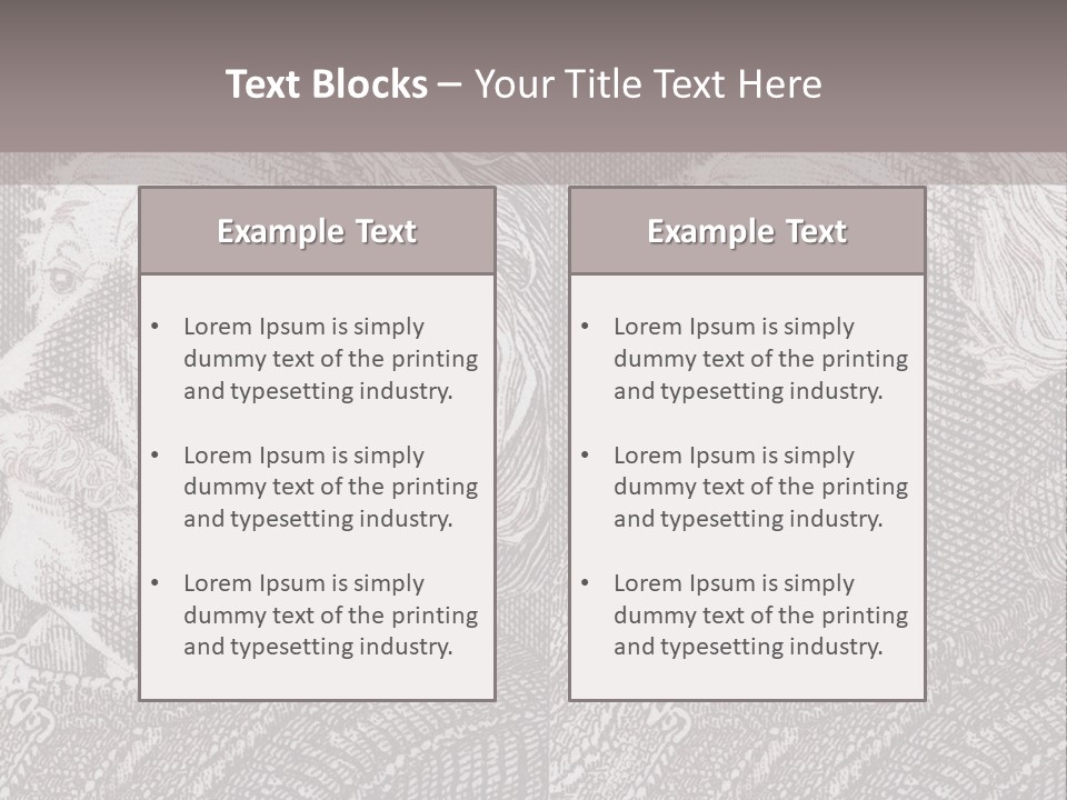German Postage Usa PowerPoint Template