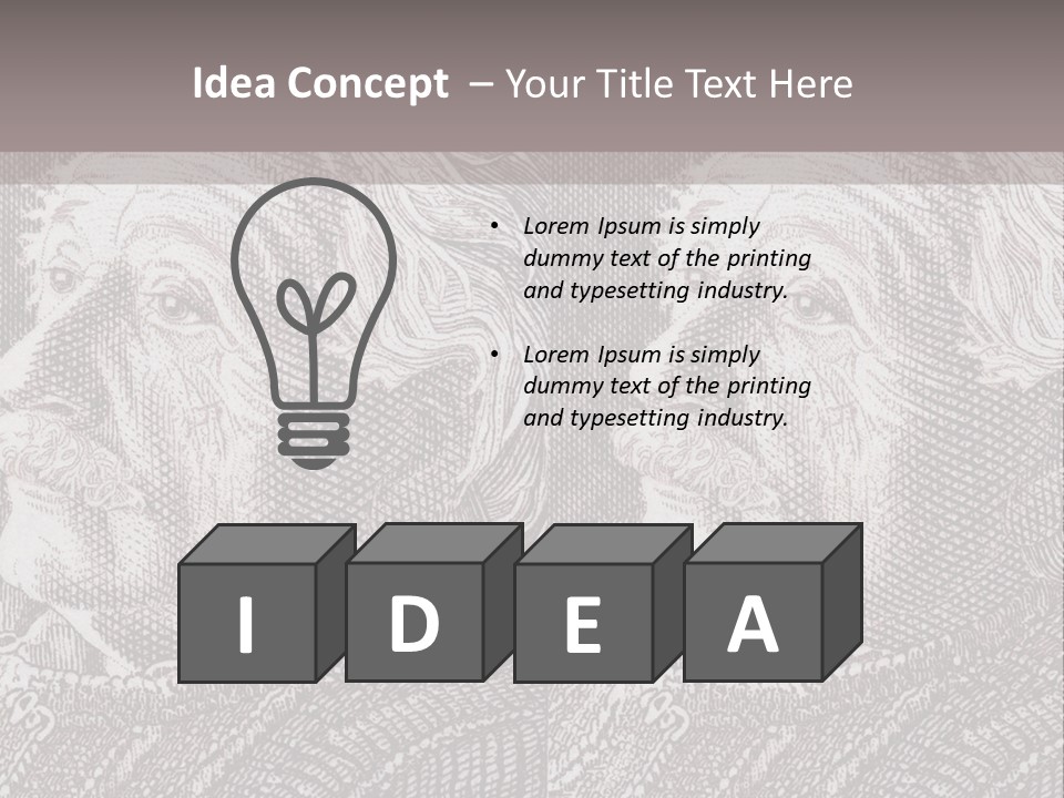 German Postage Usa PowerPoint Template