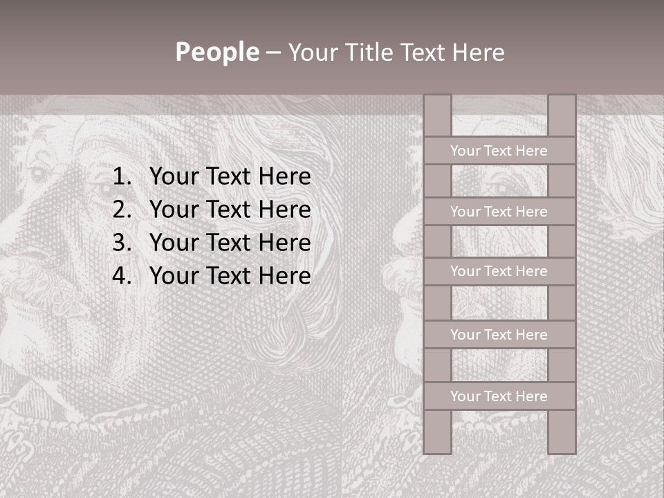 German Postage Usa PowerPoint Template