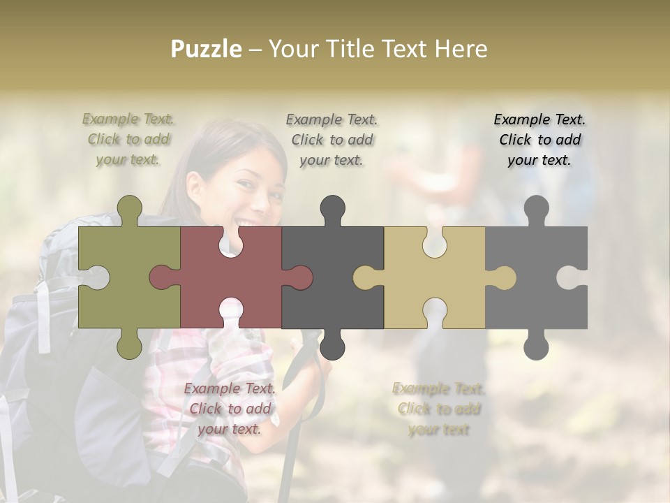 Summer Hiking Couple Outside PowerPoint Template