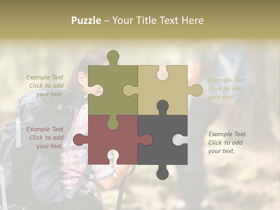 Summer Hiking Couple Outside PowerPoint Template