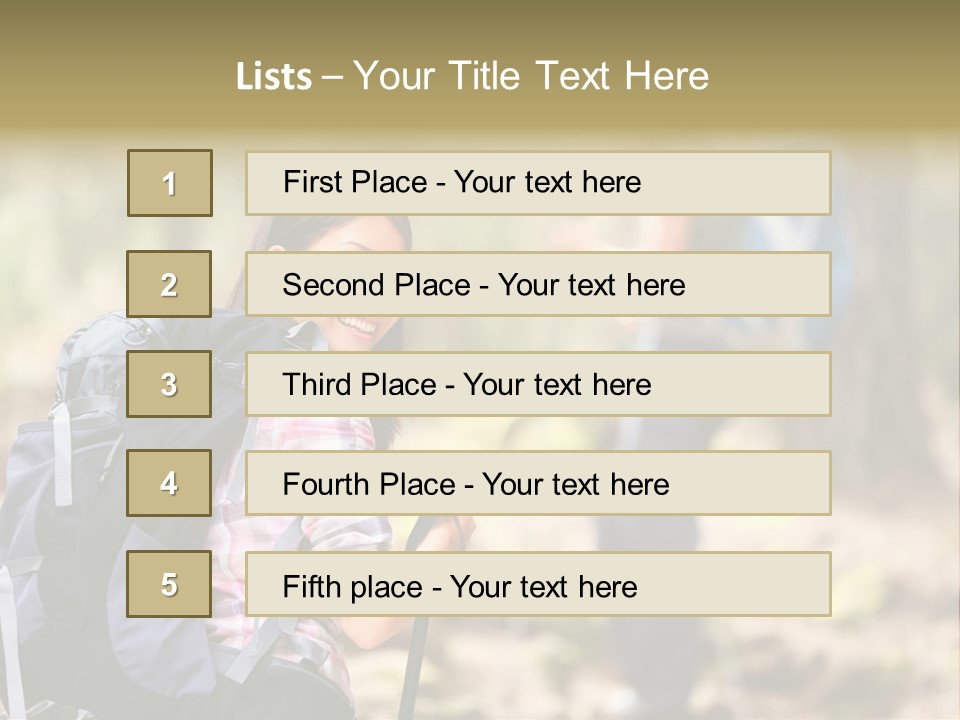 Summer Hiking Couple Outside PowerPoint Template