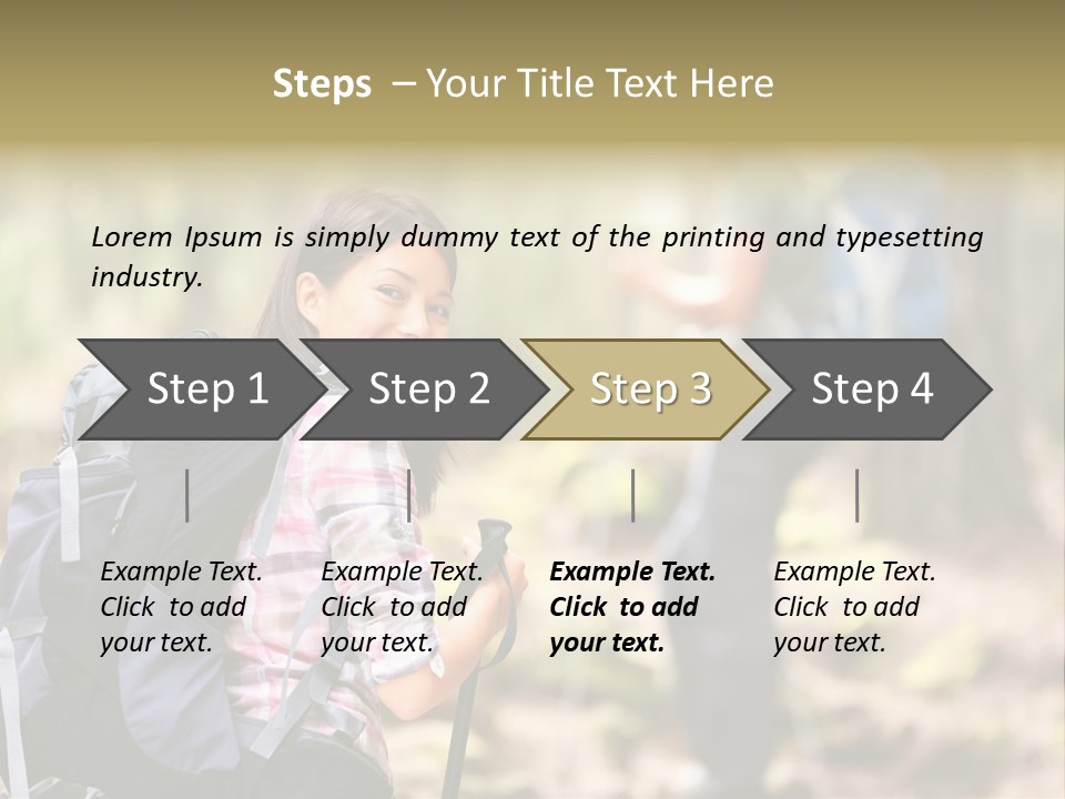 Summer Hiking Couple Outside PowerPoint Template
