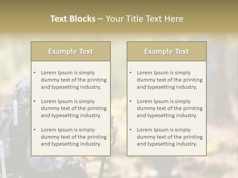 Summer Hiking Couple Outside PowerPoint Template