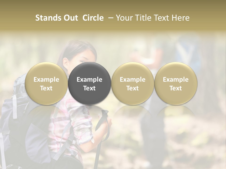 Summer Hiking Couple Outside PowerPoint Template