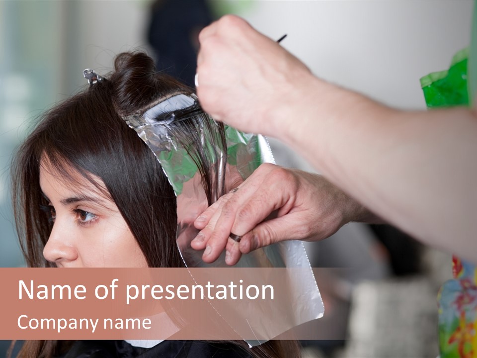 Women Haircare Work PowerPoint Template