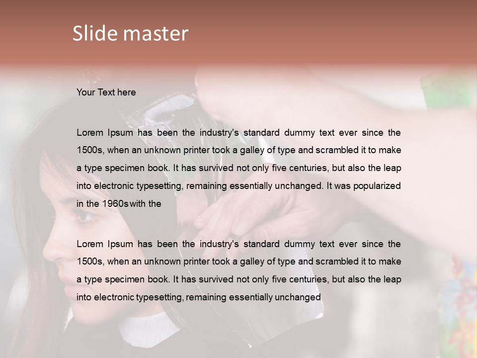 Women Haircare Work PowerPoint Template